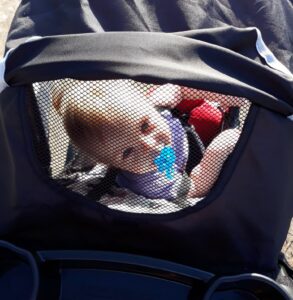 niece in stroller